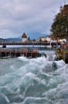 Needle Weir - The wooden spikes of Nadelwehr are still used to regulate the water level of Lake Lucerne