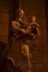 The Statue of Virgin and Child inside Notre-Dame de Paris.