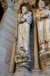 Saint Paul standing on a King. Found in the Sainte-Anne portal