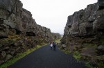 Þingvellir path between 2 tectonic plates